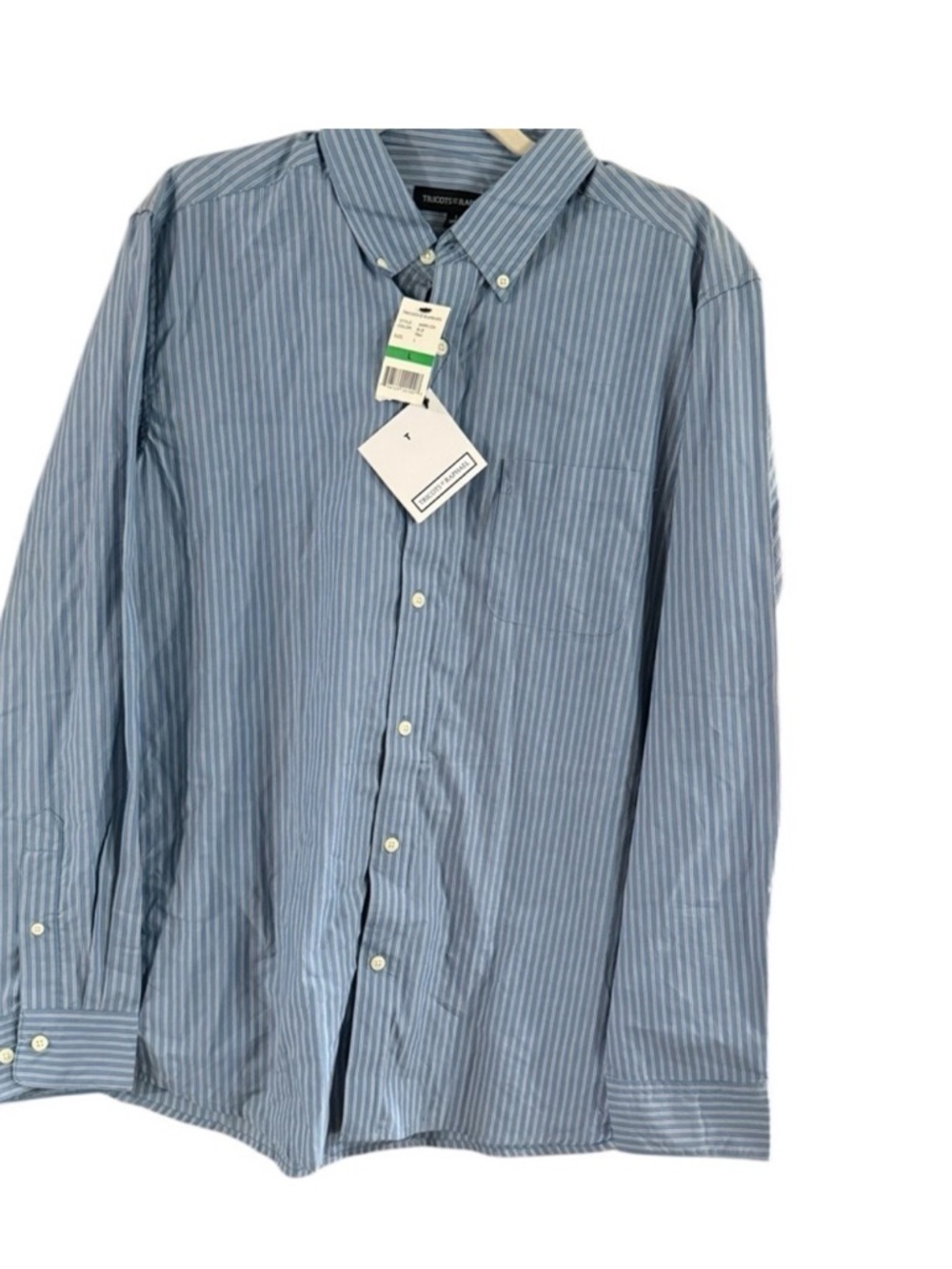 Classic Light Blue Striped Button-Down Shirt for Men - Picture 11 of 11